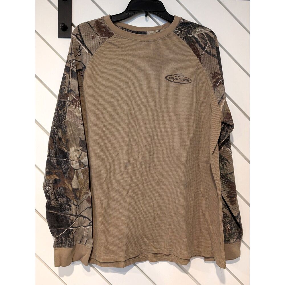 Realtree Colorblock Camo Thermal Long Sleeve Shirt XL
